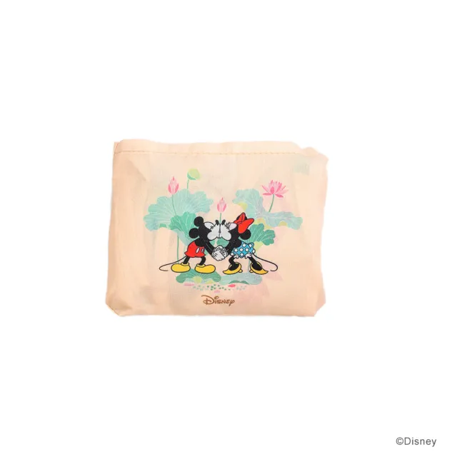 【故宮精品-迪士尼100系列限定】防潑水折疊收納袋(太液荷風款)