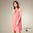 【GLORY21】速達-網路獨賣款-流蘇綁帶小領無袖洋裝(紅色)
