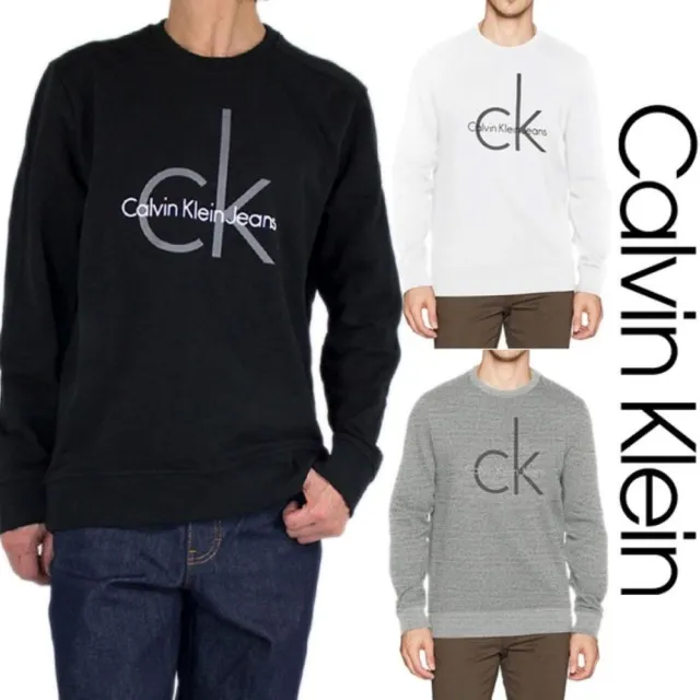 Calvin Klein 凱文克萊】CK 圓領大學T 長袖上衣重磅鋪棉秋冬保暖套頭衫