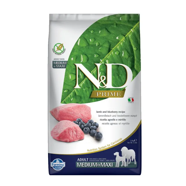 【義大利Farmina法米納】N&D挑嘴犬天然無穀糧 2.5kg/5.5lb（GD、OD）