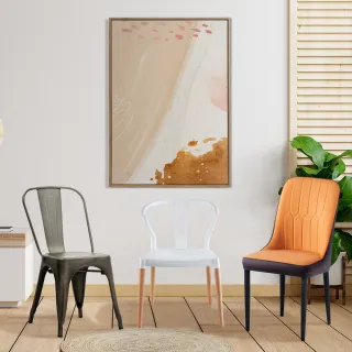 【E-home】閃電PU皮黑腳餐椅+希德可堆疊餐椅+萊拉實木腳餐椅(網美椅 會客椅 美甲 高背)