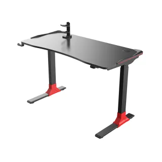 【Flexispot】GET119E戰魂電競電動升降桌(坐站交替 桌邊側燈隨心控 凹型桌邊 快速安裝)