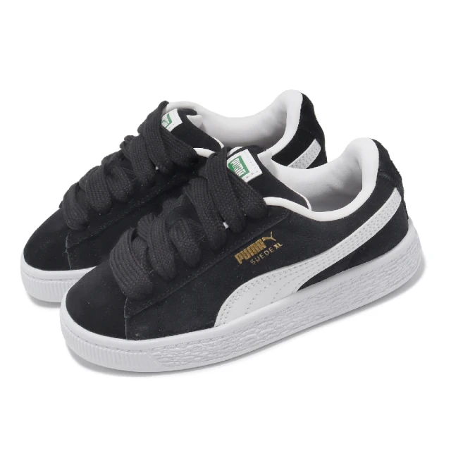 PUMA 休閒鞋 Suede XL PS 中童鞋 黑 白 麂皮 經典 小朋友 板鞋(396578-02)