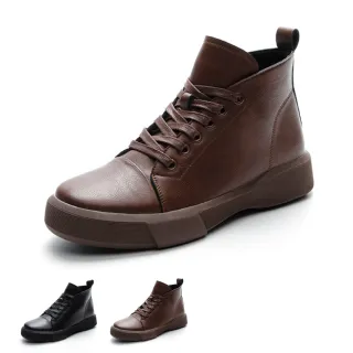 【J&H collection】簡約質感真皮舒適柔韌平底短靴(現+預  黑色／棕色)