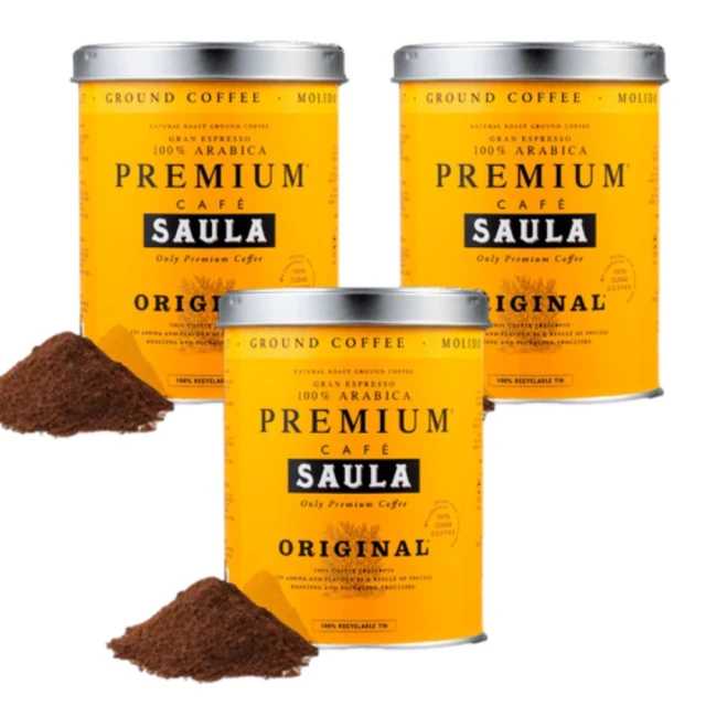 SAULA 頂級優選咖啡粉250g 3入組(100%阿拉比卡