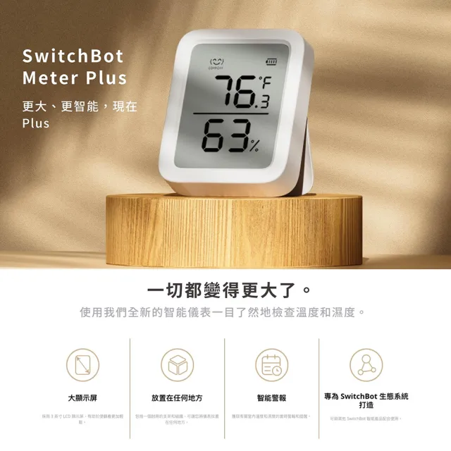 【SwitchBot】SwitchBot 毛小孩超舒適組合1(智慧插座 主控機器人 溫溼度感測器Plus)