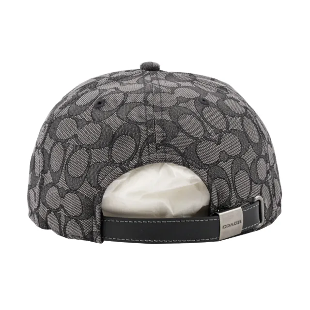 COACH】CC Logo 緹花布及皮革棒球帽(炭灰色/黑色) - momo購物網- 好評 