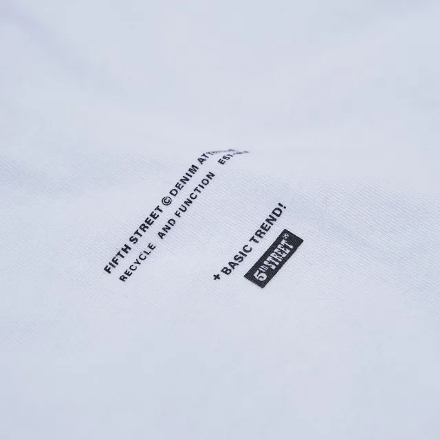 【5th STREET】短袖 短t 上衣 t恤 TEE 經典 女裝 logo 白(570968)