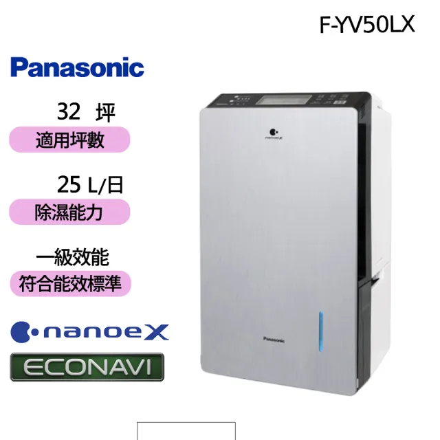 【Panasonic 國際牌】25公升 變頻高效除濕機(F-YV50LX)