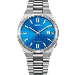 【CITIZEN 星辰】Mechanical PANTONE限定 時尚機械腕錶-藍40mm   母親節(NJ0158-89L)