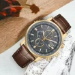 【CITIZEN 星辰】亞洲限定 情人節推薦款 光動能計時手錶-棕色 手錶 畢業 禮物(CA0843-11H)