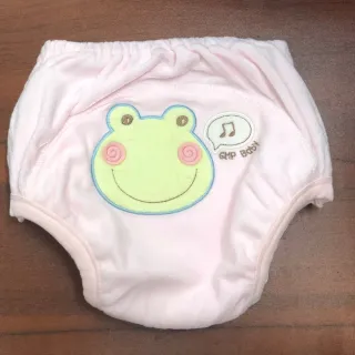 【GMP BABY】超吸排純棉紗寶寶學習褲  青蛙 粉(XS703 2件組)