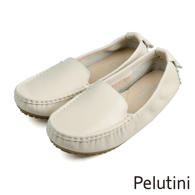 PelutiniPelutini 經典超柔軟皮製懶人豆豆鞋 象牙白(335050W-IV)