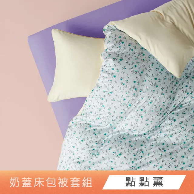 【青鳥家居】好好睡奶蓋床包枕套被套組(加大4件組/加大床包+薄被套)