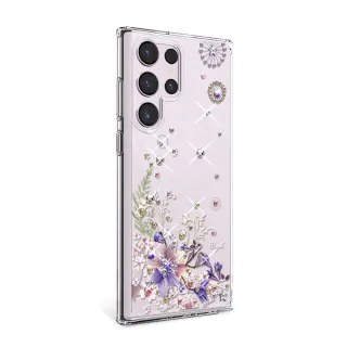 【apbs】Samsung Galaxy S24系列 輕薄軍規防摔水晶彩鑽手機殼(祕密花園)