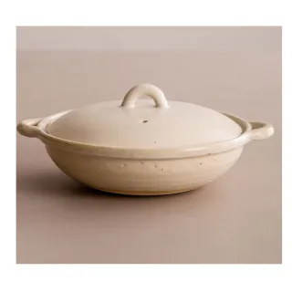 【好拾物】4TH MARKET 日本製 9號湯鍋 燉煮湯鍋 火鍋 日式陶鍋 土鍋 2200ML(白色)