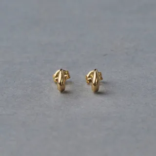 【ete】K10YG 優雅小巧水滴耳環(金色)