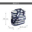 【KitchenCraft】肩背雙網層保冷袋 條紋藍12L(保溫袋 保冰袋 野餐包 野餐袋 便當袋)