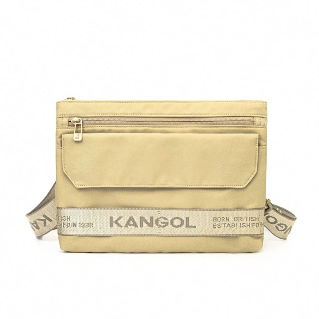 KANGOL KANGOL 男女 多袋帆布大側包 黑(625