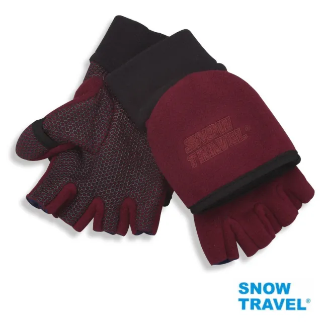 【SNOWTRAVEL】AR-47 WINDBLOC防風保暖半指兩用手套(防風/保暖/滑雪/騎車)