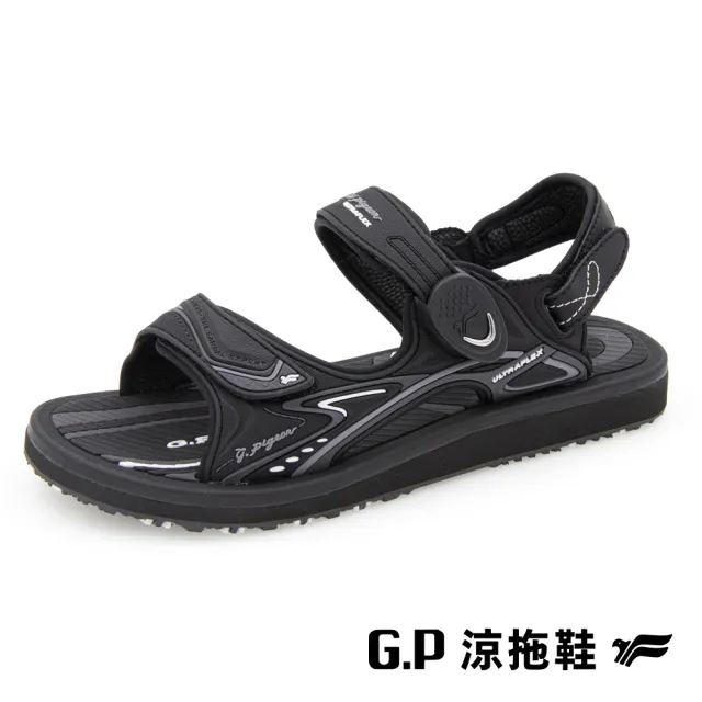 【G.P】女款高彈力舒適磁扣兩用涼拖鞋G9571W-黑色(SIZE:35-39 共三色)