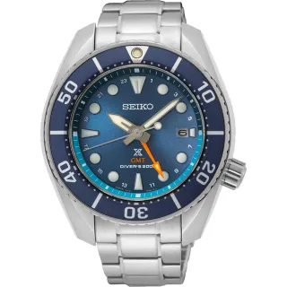 【SEIKO 精工】Prospex Sumo GMT 太陽能潛水石英錶-45mm 送行動電源(SFK001J1/5K65-0AA0B)