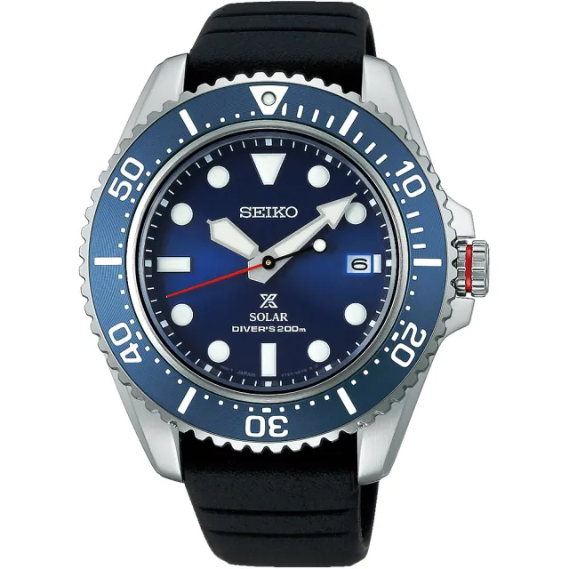 【SEIKO 精工】PROSPEX 太陽能200米潛水錶-42.8mm 520禮物 送禮(SNE593P1/V157-0DP0B)