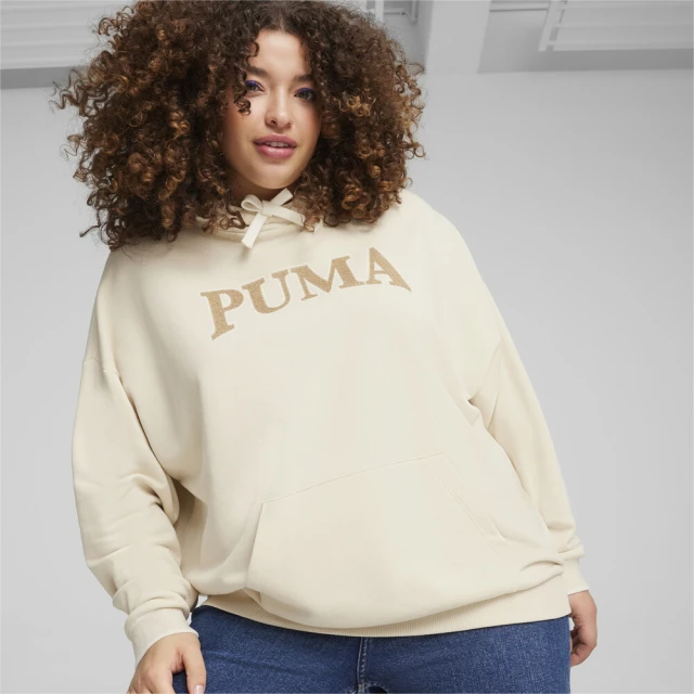 PUMA 上衣 女款 長袖上衣 厚帽T 運動 歐規 米白 67789987