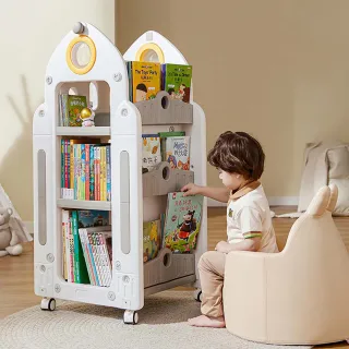 【成長天地】兒童旋轉書架 兒童書架 兒童櫃 SN011(兒童學習 收納書架 收納架)