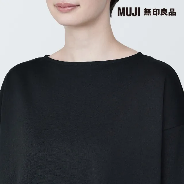 【MUJI 無印良品】女棉混二重織七分袖洋裝(共3色)