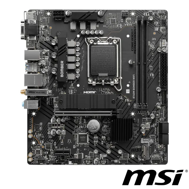 【MSI 微星】B760M BOMBER WIFI DDR5 主機板