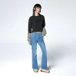 【GAP】女裝 修身喇叭牛仔褲-藍色(873057)