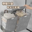 【zozo】日式壁掛洗衣籃-大號(可折疊收納 加大容量 髒衣籃 有蓋洗衣籃 分類洗衣籃 髒衣袋 衣物收納籃)