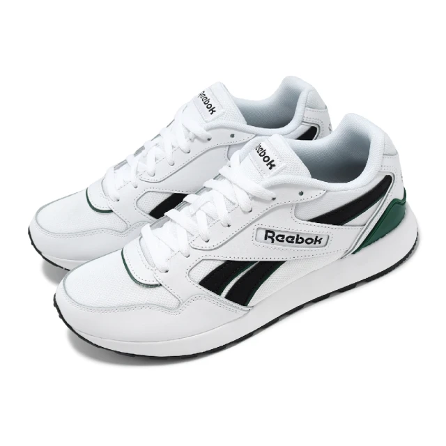 REEBOK 休閒鞋 GL1000 男鞋 女鞋 白 黑 皮革 拼接 緩衝 復古 情侶鞋(100074215)