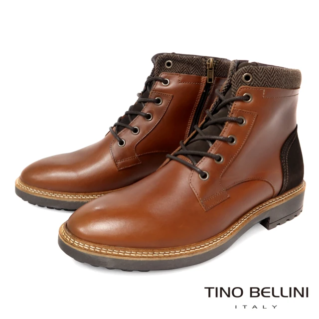 TINO BELLINI 貝里尼 男款 葡萄牙進口好穿脫短靴HM4T021-6(咖啡色)