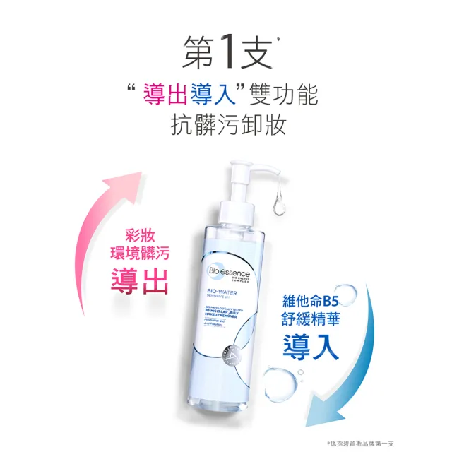 【Bio-essence 碧歐斯】卸妝 BIO水感舒緩B5卸妝凝露200ml