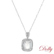 【DOLLY】18K金 緬甸冰玻種A貨白翡鑽石項鍊