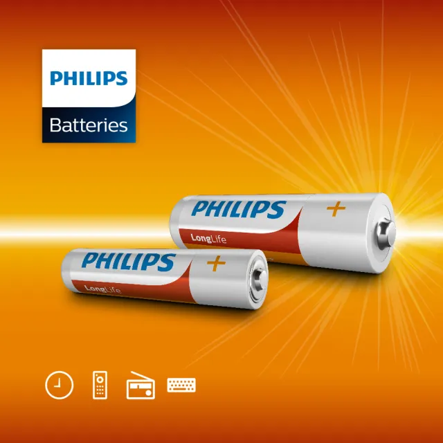 【Philips 飛利浦】9V碳鋅電池*12顆