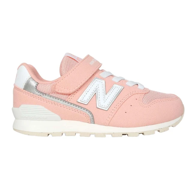 【NEW BALANCE】17-25CM_女中大童運動休閒鞋WIDE-996系列 NB 寬楦 童鞋 珊瑚橘白銀(YV996BB3)