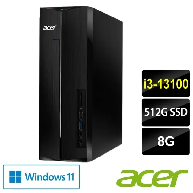 【Acer 宏碁】27型電競螢幕組★i3四核電腦(Aspire XC-1780/i3-13100/8G/512G SSD/W11)