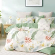【DUYAN 竹漾】純棉 植物花卉風格 二件式枕套床包組 多款任選(單人)