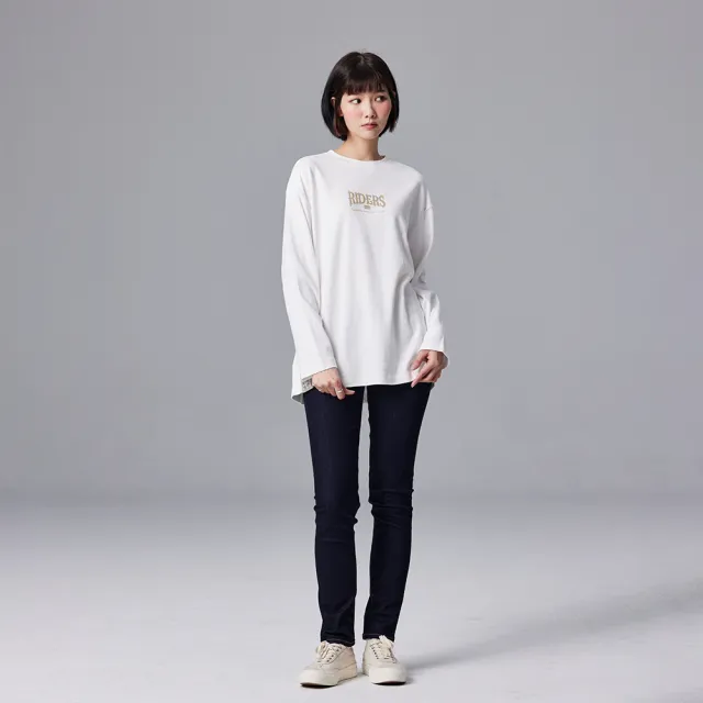 【Lee】女裝 長袖T恤 / 胸前RIDERS印花 共2色 季節性版型(LB309007K11 / LB309007K15)