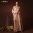 【JESSICA】柔美優雅奢華花卉蕾絲圓領長洋裝禮服235709