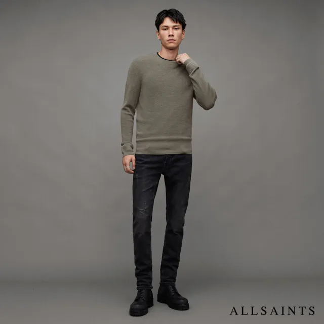 【ALLSAINTS】IVAR 美麗諾羊毛鬆餅針紋針織上衣 MK034P(常規版型)