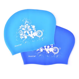 【TRANSTAR】純矽膠泳帽-止滑顆粒防靜電(長髮專用)