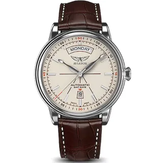 【瑞士 Aviator】DOUGLAS DAY-DATE 飛行員機械腕錶(V.3.20.0.141.4)