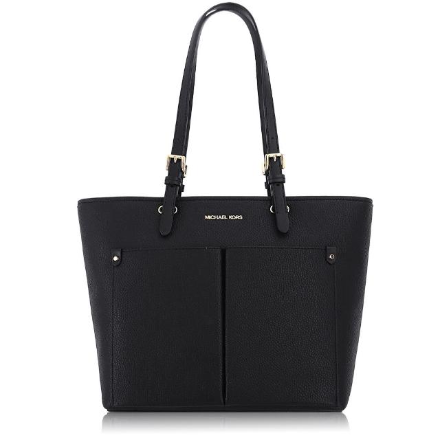 【Michael Kors】皮革 / Jet Set 中款 / 托特包(黑色)