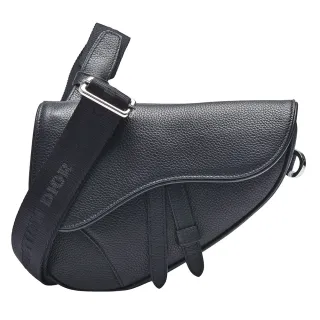 【Dior 迪奧】經典Saddle系列小牛皮斜背馬鞍包(迷你-黑1ADPO191YMJ_H00N)