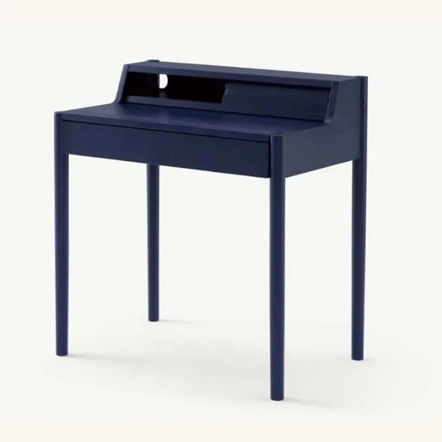 【LITOOC】LEONIE北歐實木書桌椅組合優惠-午夜藍(書桌/辦公桌/電腦桌/實木椅)