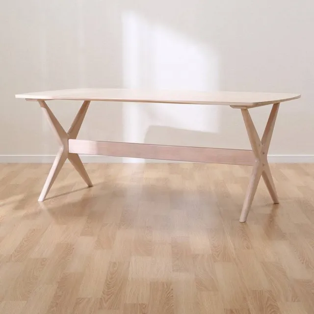 【NITORI 宜得利家居】◎耐磨耐刮布款 實木餐桌椅5件組 RELAX 160 WIDE NSF WW/GY 橡膠木